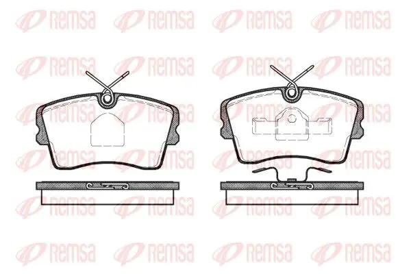 Handler.Part Brake pad set, disc brake REMSA 017310 1