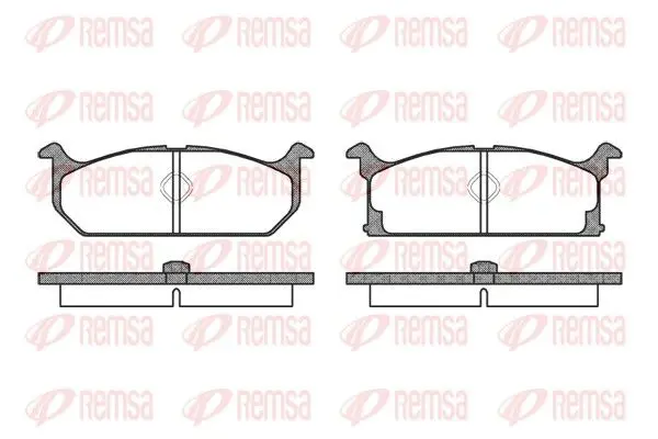 Handler.Part Brake pad set, disc brake REMSA 019400 1