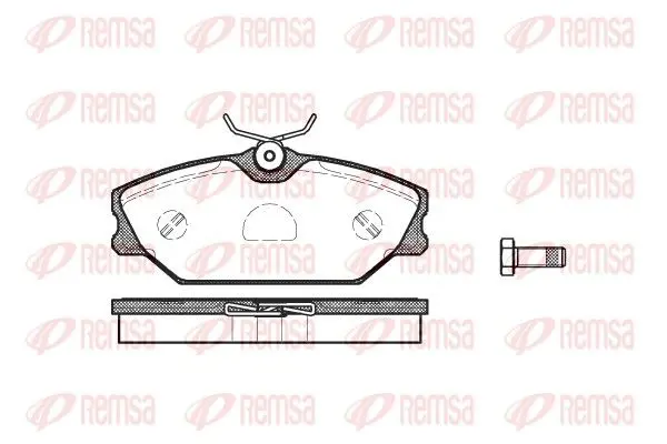 Handler.Part Brake pad set, disc brake REMSA 020800 1