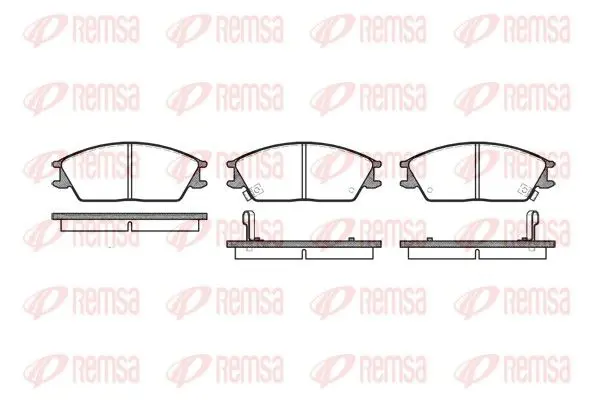 Handler.Part Brake pad set, disc brake REMSA 022402 1