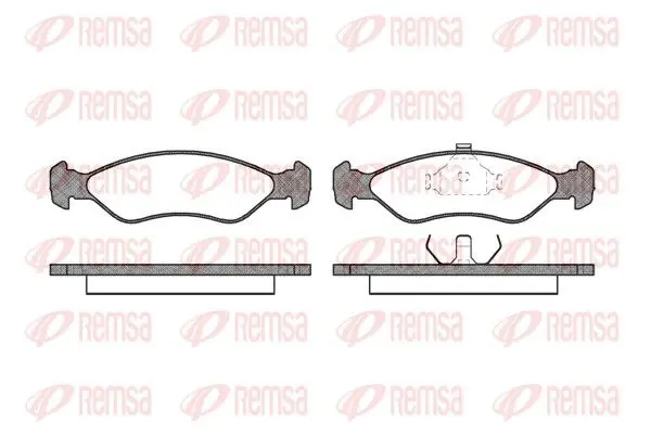 Handler.Part Brake pad set, disc brake REMSA 023000 1