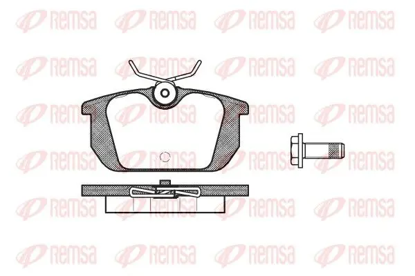 Handler.Part Brake pad set, disc brake REMSA 023100 1