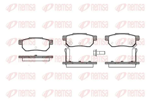 Handler.Part Brake pad set, disc brake REMSA 023312 1