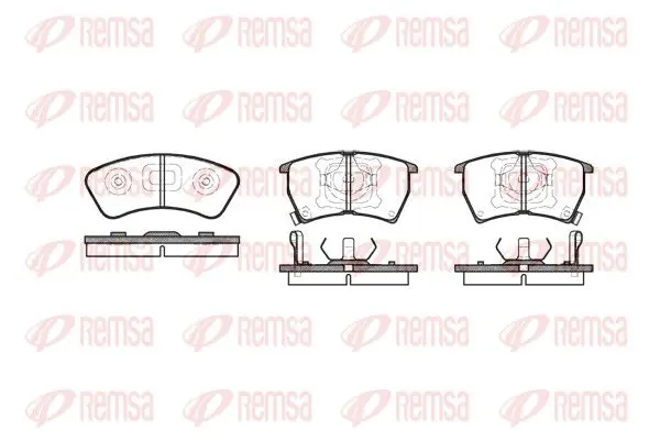 Handler.Part Brake pad set, disc brake REMSA 023402 1