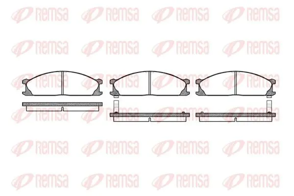 Handler.Part Brake pad set, disc brake REMSA 023602 1