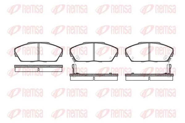 Handler.Part Brake pad set, disc brake REMSA 023702 1