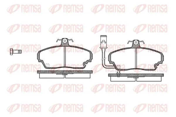 Handler.Part Brake pad set, disc brake REMSA 025201 1