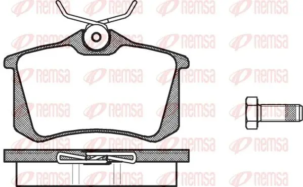 Handler.Part Brake pad set, disc brake REMSA 026300 1