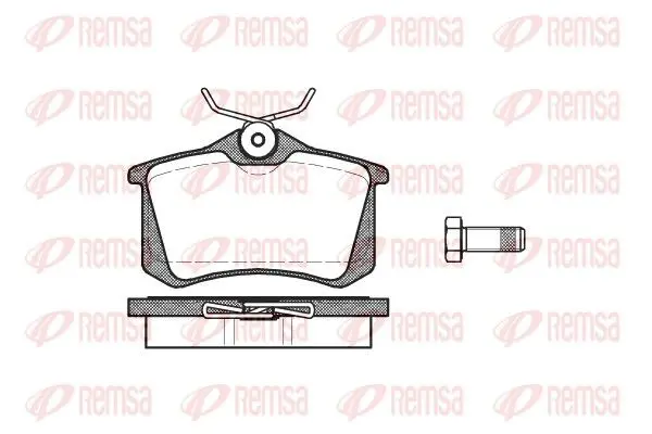 Handler.Part Brake pad set, disc brake REMSA 026301 1