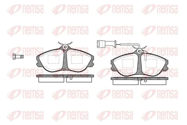 Handler.Part Brake pad set, disc brake REMSA 027602 1