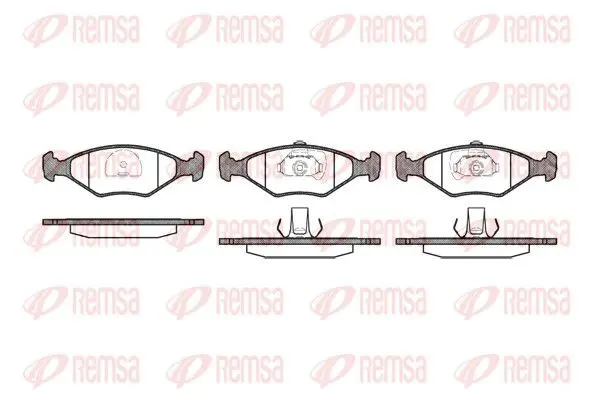 Handler.Part Brake pad set, disc brake REMSA 028140 1