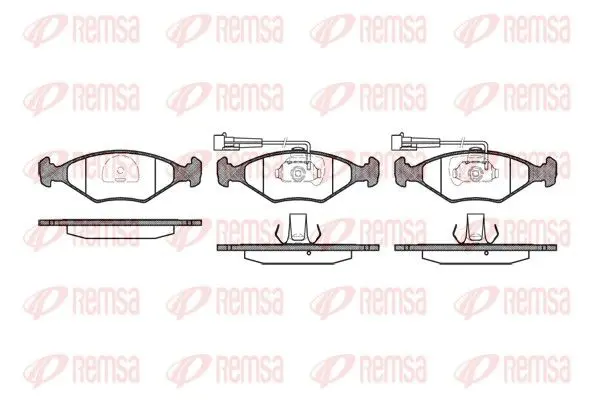 Handler.Part Brake pad set, disc brake REMSA 028142 1