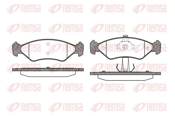 Handler.Part Brake pad set, disc brake REMSA 028530 1