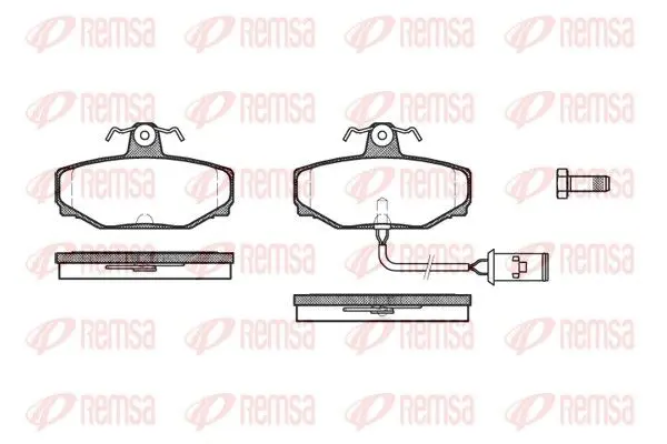 Handler.Part Brake pad set, disc brake REMSA 030402 1