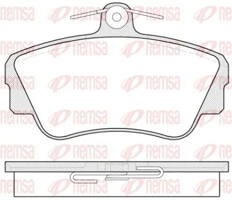 Handler.Part Brake pad set, disc brake REMSA 030900 1