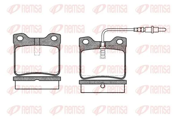 Handler.Part Brake pad set, disc brake REMSA 032102 1