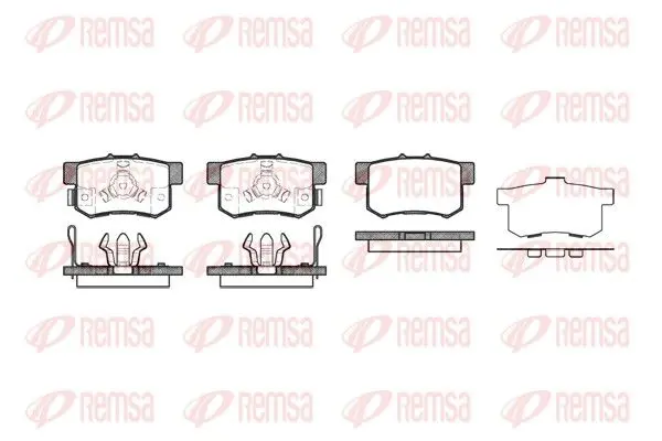 Handler.Part Brake pad set, disc brake REMSA 032504 1