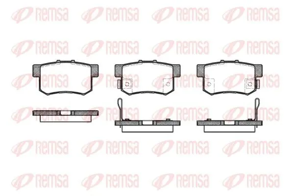 Handler.Part Brake pad set, disc brake REMSA 032512 1