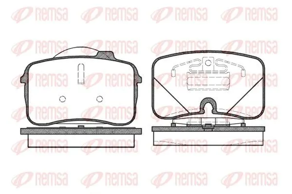 Handler.Part Brake pad set, disc brake REMSA 032800 1