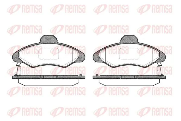 Handler.Part Brake pad set, disc brake REMSA 033104 1