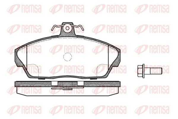 Handler.Part Brake pad set, disc brake REMSA 033710 1