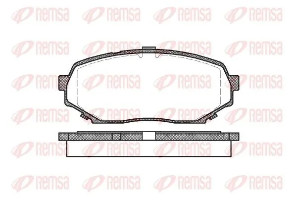 Handler.Part Brake pad set, disc brake REMSA 033900 1