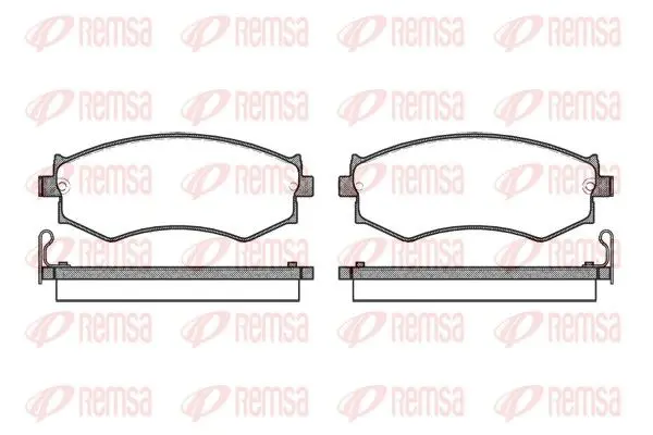 Handler.Part Brake pad set, disc brake REMSA 035004 1