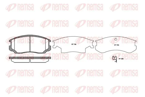 Handler.Part Brake pad set, disc brake REMSA 035722 1