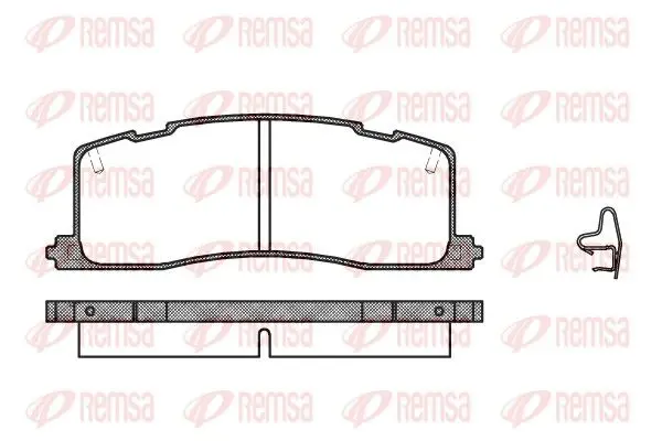 Handler.Part Brake pad set, disc brake REMSA 036700 1