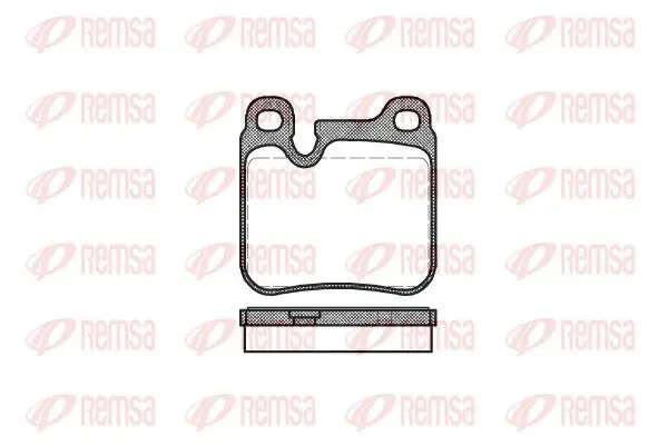 Handler.Part Brake pad set, disc brake REMSA 037400 1