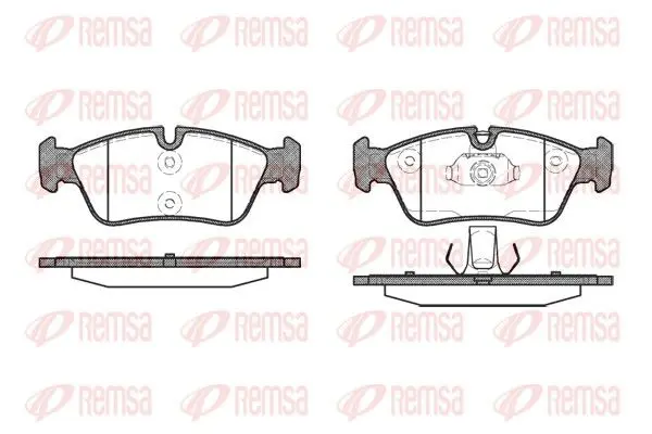 Handler.Part Brake pad set, disc brake REMSA 038440 1