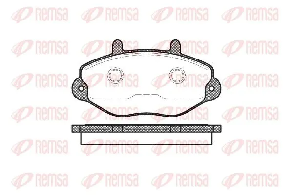 Handler.Part Brake pad set, disc brake REMSA 039200 1