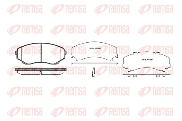 Handler.Part Brake pad set, disc brake REMSA 039722 1