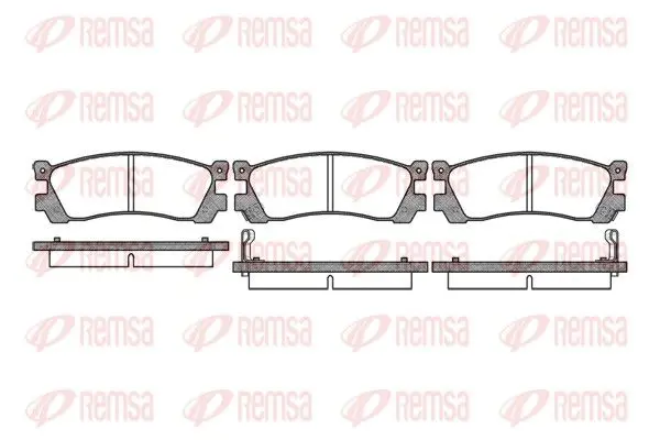 Handler.Part Brake pad set, disc brake REMSA 039902 1