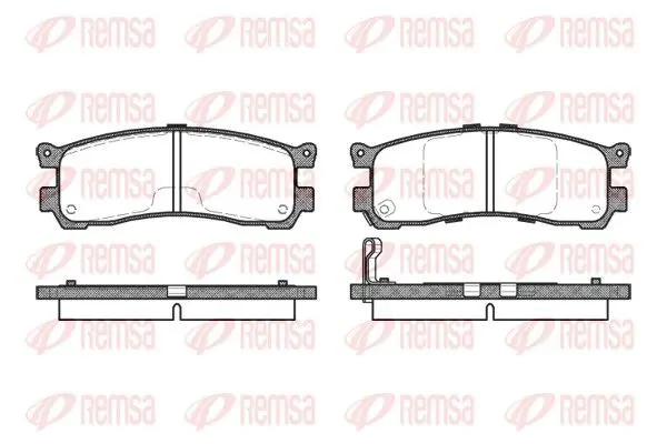 Handler.Part Brake pad set, disc brake REMSA 039921 1