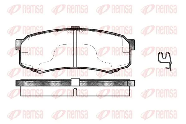 Handler.Part Brake pad set, disc brake REMSA 041304 1