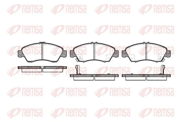 Handler.Part Brake pad set, disc brake REMSA 041902 1