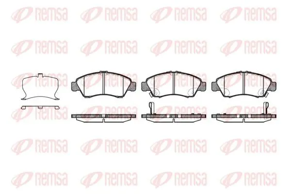 Handler.Part Brake pad set, disc brake REMSA 041922 1