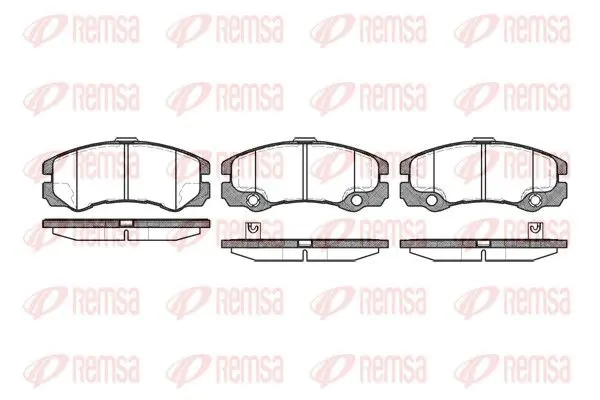 Handler.Part Brake pad set, disc brake REMSA 042532 1