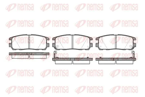 Handler.Part Brake pad set, disc brake REMSA 042602 1