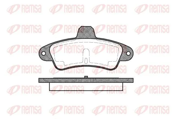 Handler.Part Brake pad set, disc brake REMSA 043300 1