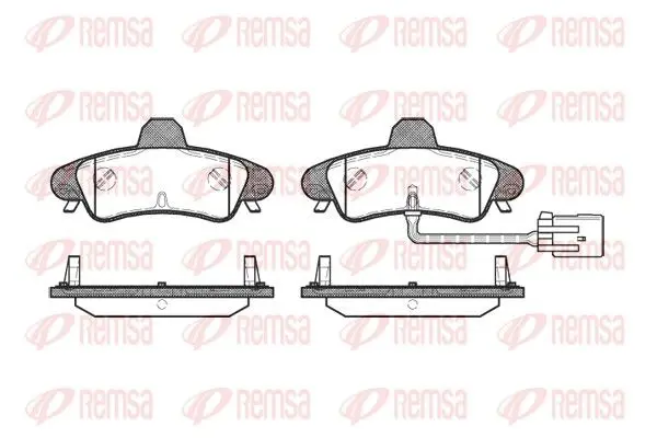 Handler.Part Brake pad set, disc brake REMSA 043312 1