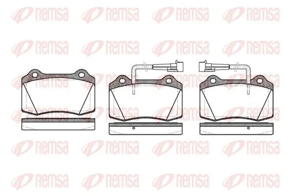 Handler.Part Brake pad set, disc brake REMSA 043422 1