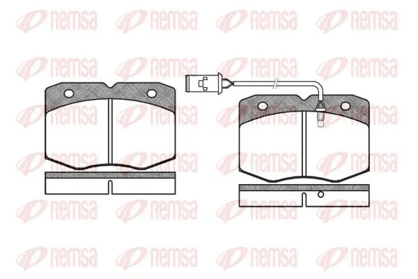 Handler.Part Brake pad set, disc brake REMSA 043502 1