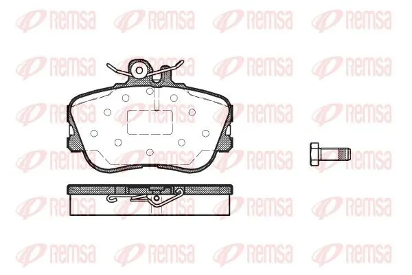 Handler.Part Brake pad set, disc brake REMSA 044500 1