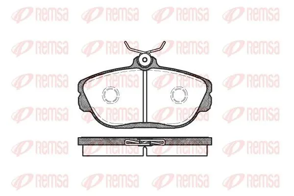 Handler.Part Brake pad set, disc brake REMSA 045300 1