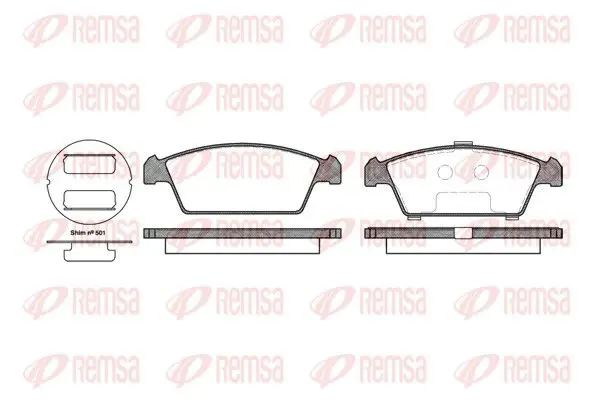 Handler.Part Brake pad set, disc brake REMSA 045900 1