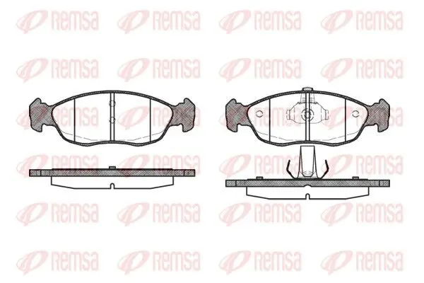 Handler.Part Brake pad set, disc brake REMSA 046110 1