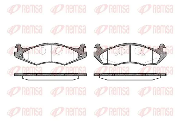 Handler.Part Brake pad set, disc brake REMSA 046300 1