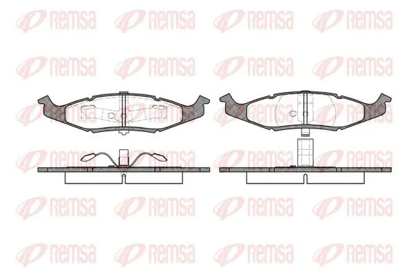 Handler.Part Brake pad set, disc brake REMSA 047700 1